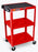 Luxor AVJ42 Series Multimedia Cart 24 W X 18 D X 24 to 42 H Inch Red - AVJ42-RD
