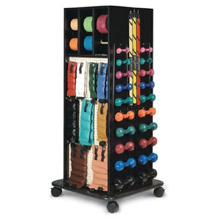 Patterson Medical Supply Mega-Rack Accessorized Weight Rack Mobile With Mirror 1 to 10 lbs. - 929207
