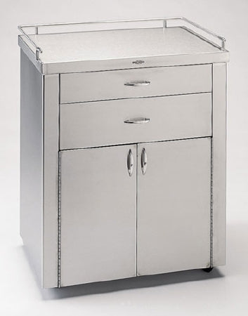 Pedigo Products Treatment Cabinet Stainless Steel 2 Drawer Optional Locking Rod - P-5091