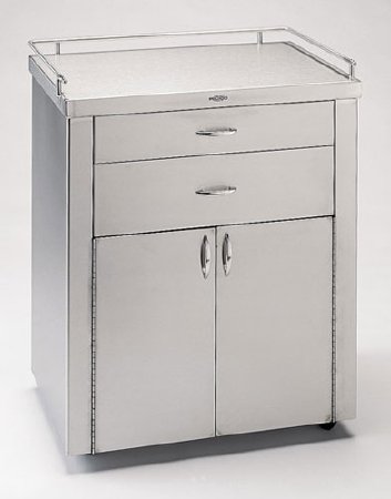Pedigo Products - Treatment Cabinet Stainless Steel 2 Drawers Optional Locking Rod - P-5091