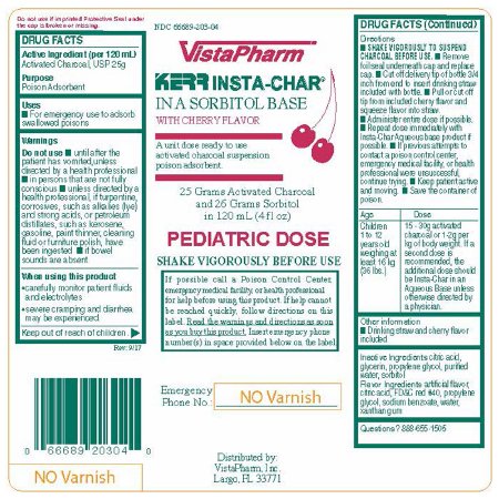 Kerr Insta-Char - Poison Absorbent 25 Gram / 120 mL Oral Suspension 120 mL - Vista Pharma - 66689020304