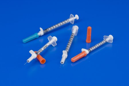 Cardinal Magellan Tuberculin Syringe with Needle 1 mL 27 Gauge 1/2 Inch Attached Needle Safety Slide Needle - 8881882712