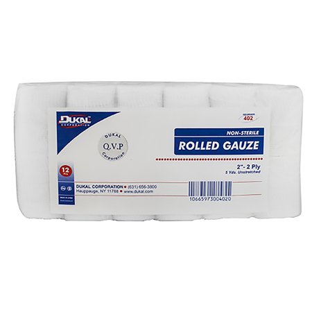 Dukal - Conforming Bandage Cotton 2-Ply 2 Inch X 5 Yard Roll Shape NonSterile - 402