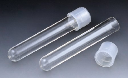 Globe Scientific - Test Tube Round Bottom Plain 17 X 100 mm 15 mL Without Color Coding Dual Position Snap Cap Polystyrene Tube - 110158