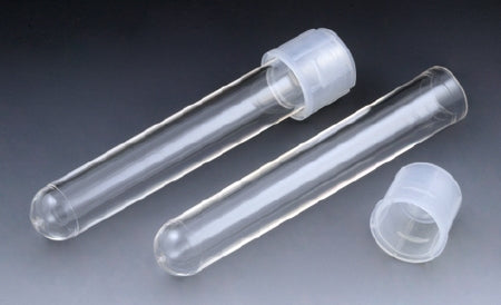 Globe Scientific Culture Tube Round Bottom Plain 17 X 100 mm 15 mL Without Color Coding Dual Position Snap Cap Polystyrene Tube - 110158