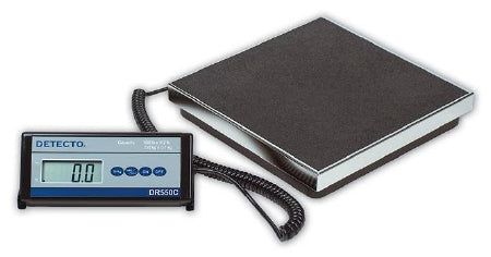 Detecto - Floor Scale Digital LCD Display 550 lbs. Capacity AC Adapter / Battery Operated - DR550C