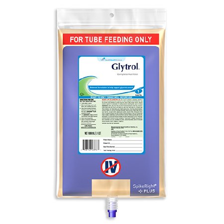 Nestle Healthcare Nutrition Tube Feeding Formula Glytrol 33.8 Oz. Bag Ready To Hang Unflavored Adult - 10798716223901