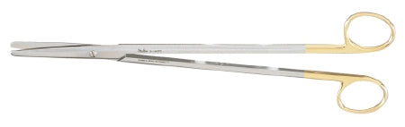 Miltex Miltex Carb-N-Sert Dissecting Scissors Metzenbaum 9 Inch Length OR Grade Stainless Steel (German) / Tungsten Carbide NonSterile Finger Ring Handle Straight Blade Blunt/Blunt - 5-186TC