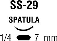 Polysorb - Suture with Needle Absorbable Coated Violet Suture Braided Polyester Size 6 - 0 18 Inch Suture Double-Armed 7 mm Length 1/4 Circle Spatula Needle - L-1755K