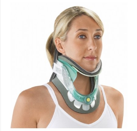 DJO PROCARE Vista Cervical Collar Plastic Adjustable Two Piece 1-1/2 to 5-1/4 Inch Height 13 to 19 Inch Circumference - 79-83380