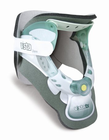 Aspen Vista TX - Rigid Cervical Collar with Replacement Pads Preformed Adult One Size Fits Most Two-Piece / Trachea Opening Adjustable Height 13 to 19 Inch Neck Circumference - 79-83360
