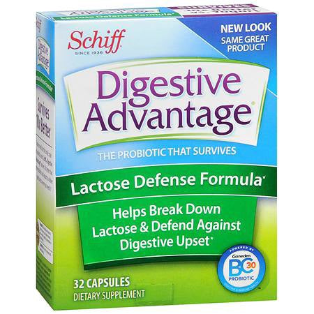 Ganedan Biotech Inc Digestive Advantage Lactose Defense Formula Probiotic Dietary Supplement 32 per Bottle Capsule - 81506600101