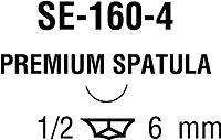 Monosof~Dermalon Suture with Needle Nonabsorbable Uncoated Black Suture Monofilament Nylon Size 10-0 12 Inch Suture Double-Armed 6 mm Length 1/2 Circle Spatula Needle