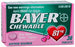 Bayer - Pain Relief 81 mg Strength Aspirin Chewable Tablet 36 per Bottle - 12843013231