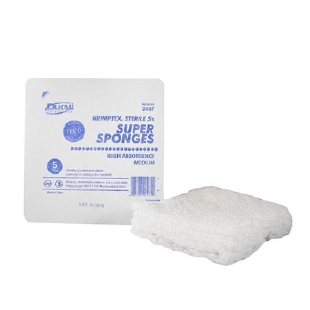 Dukal - Fluff Dressing Cotton 1-Ply 6 X 6-3/4 Inch Rectangle Sterile - 2487