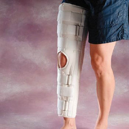 Rolyan - Knee Immobilizer Medium 16 to 19 Inch Circumference Short, 20 Inch Left or Right Knee - A404103