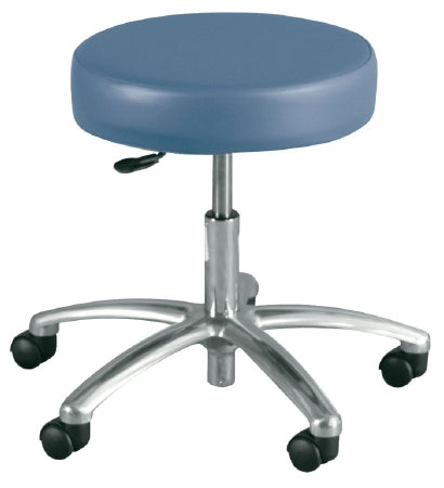 Winco Deluxe Series Exam Stool Backless Gas Lift Height Adjustment 5 Casters Moss Green - 4400-04