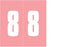 Wilmer Barkley Pre-Printed Label Chart Tab 8 | 8 Pink 1-7/8 X 1-7/8 Inch - W-5200-8