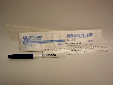 McKesson McKesson Surgical Skin Marker Gentian Violet Fine / Regular Tip Ruler Sterile - 19-0772