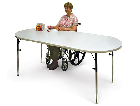 Hausmann Oval Extension Table - 56"-80" x 36" x 26"-34", - 6650