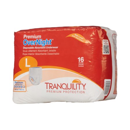 Principle Business Enterprises Tranquility Premium OverNight Adult Absorbent Underwear Pull On Large Disposable Heavy Absorbency - 2116
