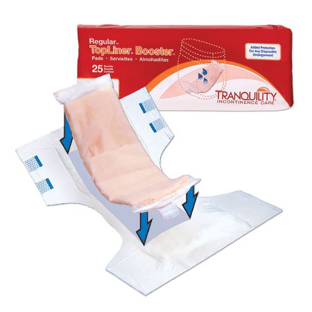 Tranquility TopLiner - Incontinence Booster Pad 4 X 14 Inch Heavy Absorbency Superabsorbant Core Regular Adult Unisex Disposable - 2070