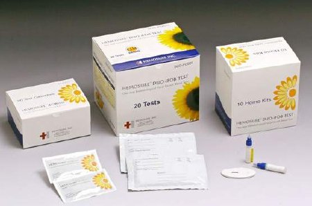 Hemosure Hemosure Rapid Test Kit Colorectal Cancer Screening Fecal Occult Blood Test (iFOB or FIT) Stool Sample CLIA Waived 20 Tests - DUO-IFOB