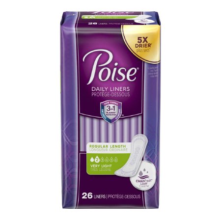 Kimberly Clark Poise Bladder Control Pad 7-1/2 Inch Length Light Absorbency Absorb-Loc One Size Fits Most Female Disposable - 19305