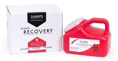 Sharps Compliance Mail System Pro-Tec Mailback Sharps Container 1 Gallon Red - 11000-018