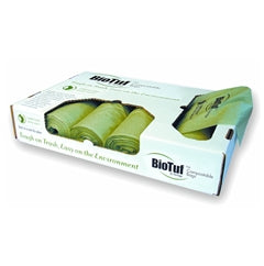Saalfeld Redistribution BioTuf Trash Bag 32 gal. Light Green LLDPE 1.00 Mil. 34 X 48 Inch Twist Tie Coreless Roll - Y6848YE R01