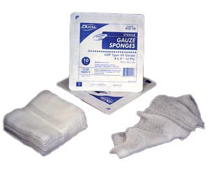 Dukal - Gauze Sponge Cotton 12-Ply 3 X 3 Inch Square NonSterile - 3312H