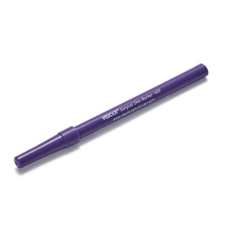 Vismark 1437 - Skin Marker Gentian Violet Fine / Regular Tip Ruler with Labels Sterile - 1437SRL9-100