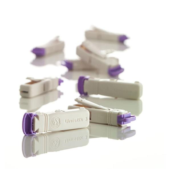 Owen Mumford Lancet Unistik 3 30Gx1.5Mm Sterile Purple Incision Device 100/Bx - AT 1022