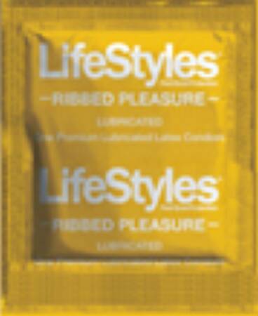 Sxwell USA Lifestyles Ribbed Pleasure Condom Lubricated One Size Fits Most 1000 per Case - 5600