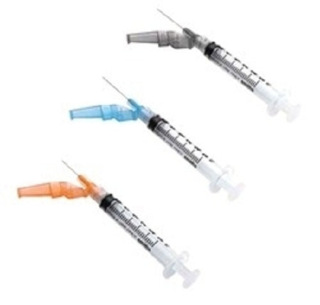 Smiths Medical Needle-Pro EDGE Syringe with Hypodermic Needle 3 mL 19 Gauge 1-1/2 Inch Detachable Needle Safety Hinged Needle - 431915