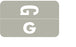 Wilmer Barkley Pre-Printed Label Chart Tab G | G Gray 1 X 1-5/8 Inch - W-P1001-G