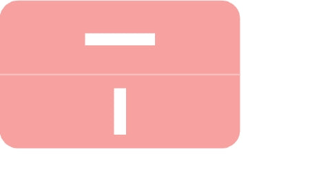 Wilmer Barkley Pre-Printed Label Chart Tab I | I Pink 1 X 1-5/8 Inch - W-P1001-I