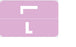 Wilmer Barkley Pre-Printed Label Chart Tab L | L Lilac 1 X 1-5/8 Inch - W-P1001-L