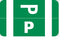 Wilmer Barkley Pre-Printed Label Chart Tab P | P Green 1 X 1-5/8 Inch - W-P1001-P