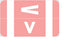 Wilmer Barkley Pre-Printed Label Chart Tab V | V Pink 1 X 1-5/8 Inch - W-P1001-V