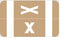 Wilmer Barkley Pre-Printed Label Chart Tab X | X Light Brown 1 X 1-5/8 Inch - W-P1001-X