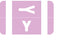 Wilmer Barkley Pre-Printed Label Chart Tab Y | Y Lilac 1 X 1-5/8 Inch - W-P1001-Y