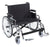 Drive Medical Sentra EC Bariatric Wheelchair Desk Length Arm Padded, Removable Arm Style Spoke Wheel Black 26 Inch Seat Width 700 lbs. Weight Capacity - STD26ECDDA