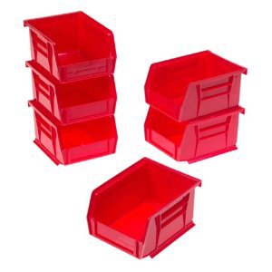 Akrobins - Storage Bin AkroBins Red Plastic 3 X 4-1/8 X 5-3/8 Inch - 08212RED
