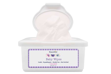 Donovan Industries Baby Wipe Dawnmist Tub Aloe / Lanolin Unscented 80 Count - BWU4340