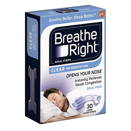 Glaxo Smith Kline Breathe Right Stop Snoring Aid 30 per Box Nasal Strip - 75714500246