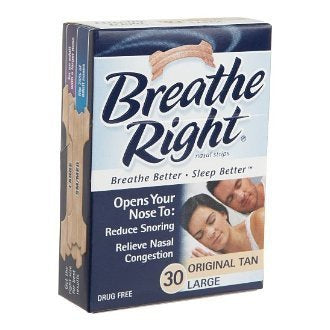 Glaxo Smith Kline Breathe Right Stop Snoring Aid 30 per Box Nasal Strip - 75714500246