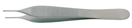 BR Surgical BR Surgical Tissue Forceps Adson-Micro 4-3/4 Inch Surgical Grade Stainless Steel NonSterile NonLocking Thumb Handle Straight Serrated Tips - BR10-17612