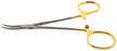 BR Surgical BR Surgical Vasectomy Piercing Forceps 4-3/4 Inch Surgical Grade Stainless Steel / Tungsten Carbide NonSterile Ratchet Lock Finger Ring Handle Curved Sharp Pointed Tips - BR66-10605