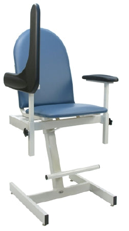 Winco 578 Series Blood Drawing Chair 1 Adjustable Flip Armrest Blue Ridge - 2578-17